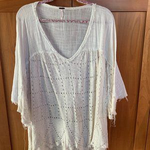 Free People Boho Fringe Top Sz Large